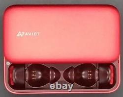AVIOT TE-BD21J Red Complete Wireless Earphone Snapdragon Sound From Japan