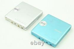 EXC+5Sony MD WALKMAN MZ-E730 Silver & Blue silver Sound Great From JAPAN #S756