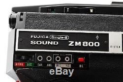 EXC +++++ Fujica Single 8 Sound ZM 800 Cine Camera Fujinon Z f/1.8 from Japan