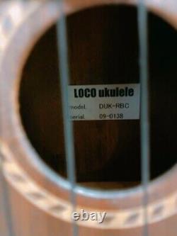 LOCO ukulele DUK-RBC with soft case Good sound output from japan