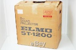 NMint ELMO ST-1200 Super 8 8mm Sound Movie Projector with Case From Japan 765