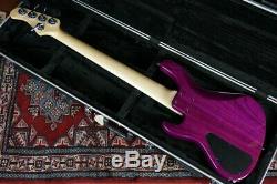 New Crews Maniac Sound Jackson 5 Purple fretless Electric Bass Guitar From Japan