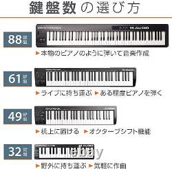 New M-Audio USB MIDI Keyboard 61 Keys Piano Sound Source Keyboard From Japan