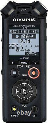 Olympus LS-P4-BLK Linear PCM Recorder High resolution sound from Japan Brand-New