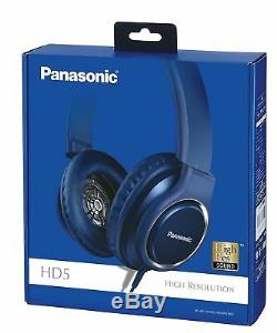 Panasonic Sealed Headphone Hi-Res Sound RP-HD5-A Blue from Japan New