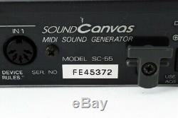 Roland SC-55 Sound Canvas Midi Sound Generator MIJ With AC Adapter From Japan