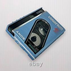 SONY Walkman WM-30 blue cassette case size SUPER SOUND From Japan used tested