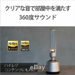 Sony Glass Sound Portable Speaker Bluetooth / LED Light LSPX-S2 From Japan F/S