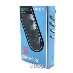 Sony Wm-30 Walkman Blue Cassette Case Size Super Sound From Japan