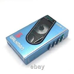 Sony Wm-30 Walkman Blue Cassette Case Size Super Sound From Japan