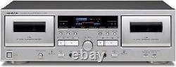 TEAC Double Cassette Deck W-1200 Silver 100V High Quality Sound from Japan