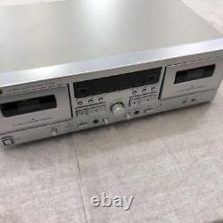 TEAC Double Cassette Deck W-1200 Silver High Quality Sound from Japan
