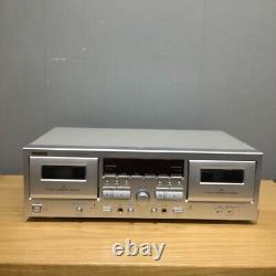 TEAC Double cassette deck SILVER TEAC W-1200 Sound Shipping from Japan