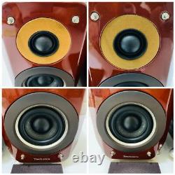 Technics SB-M01 Bookshelf Speakers Pair Brown Sound Test confirmed From Japan