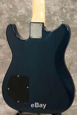 Used Crews Maniac Sound SIX NYLON QUILT Blue Electric Guitar From Japan