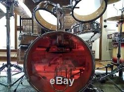 Vintage Slim Look-fat Sound Mahogany Drum Set From The 1970's