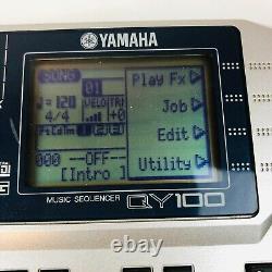 YAMAHA QY100 Music Sequencer Sampler Sound Module MIDI QY 100 Used From Japan