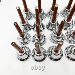 ZENON Music Bell Handbells 23 sound set low A to high G With case used From Japan