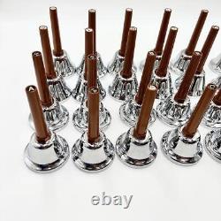 ZENON Music Bell Handbells 23 sound set low A to high G With case used From Japan